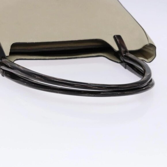 PRADA Tote Bag Leather Gray Auth - Picture 7 of 16